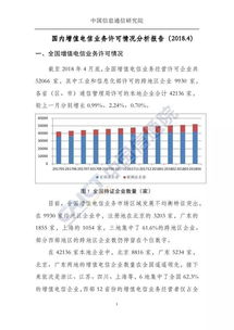 中国信通院2018年4月国内增值电信业务许可情况分析报告——聚焦电信业务发展新态势